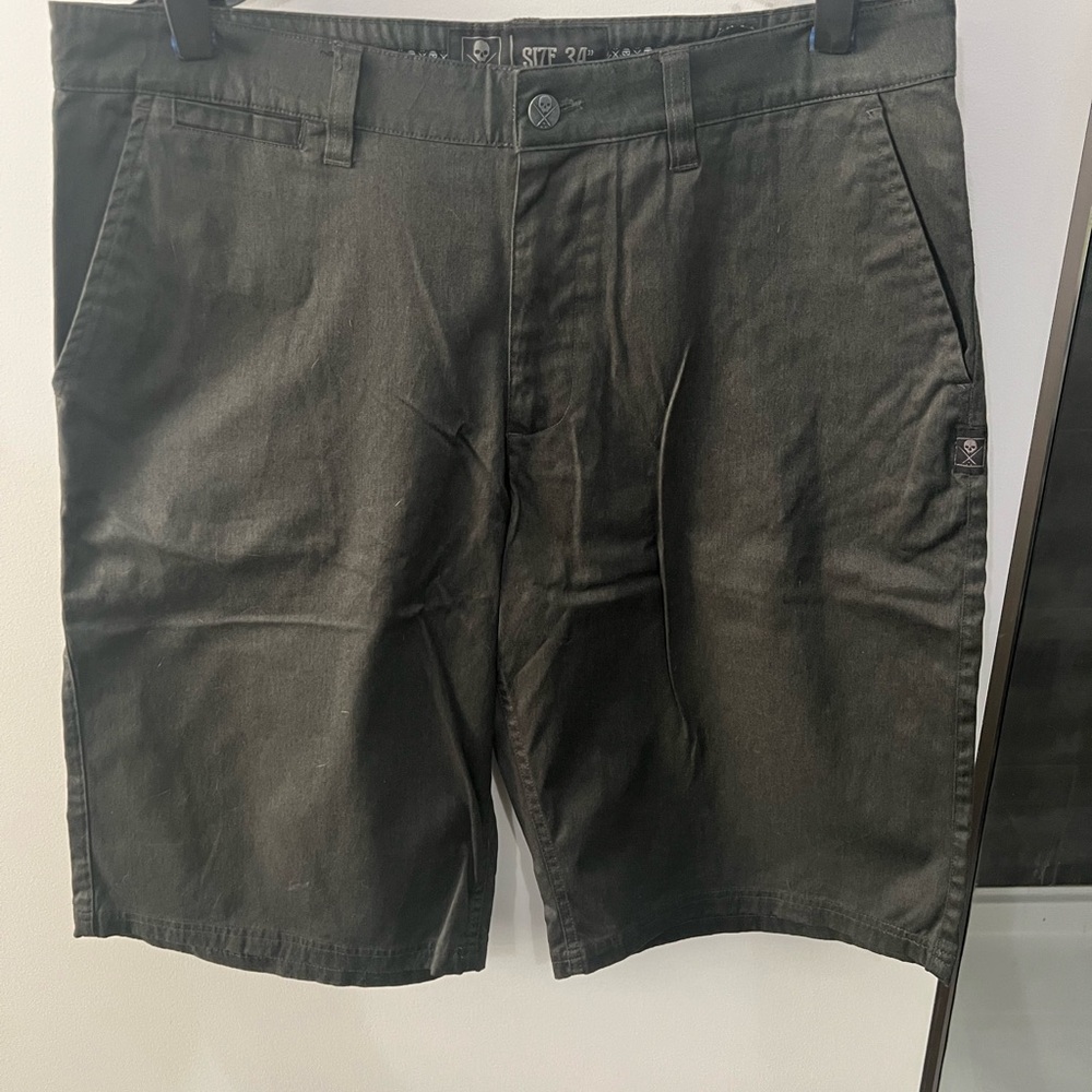 Site 30 Black Flat Front Men's Shorts